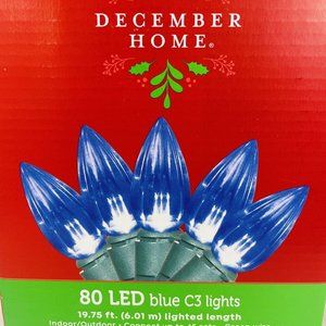 December Home 80 LED Blue C3 Lights 19.75 Indoor Outdoor Green Energy Saving